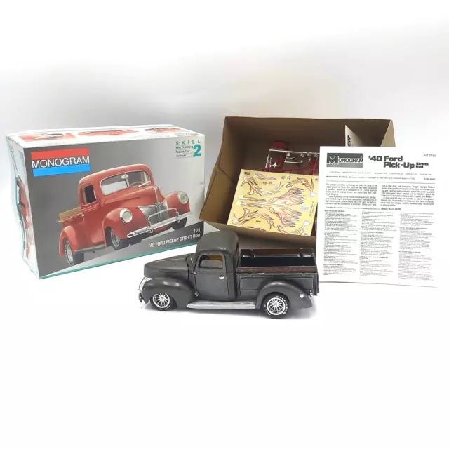 Monogram Ford Pickup 1940  Street Rod-1:24 -Partially Assembled With Box
