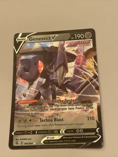 GENESECT V 185/264 - FUSION STRIKE POKEMON- RARE- HOLO- MINT - PACK FRESH