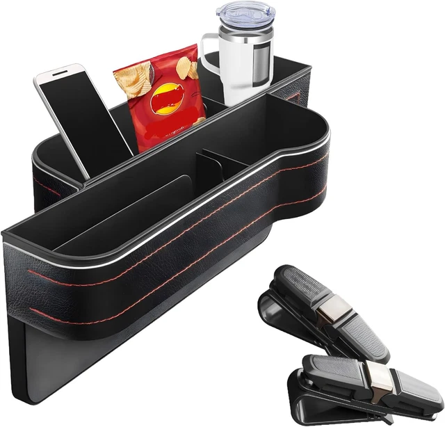 CEOCE 2 Pack Car Seat Gap Filler, Car Organizer Seat, Multifunctional Car Organi