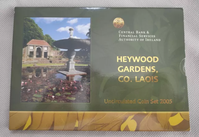 Cartera coin Set Euro Irlanda 2005 OFFICIAL SC UNC nuevo Ireland Heywood Gardens