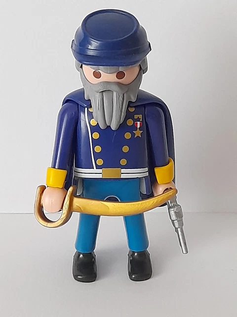Figurine Playmobil Western - Officier De Cavalerie Sudiste Ou Nordiste - Occasion - Thème Far West