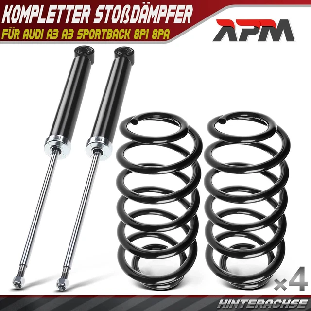 Kit Amortisseurs Complet Pour AUDI A3 8L - Avant Et Arrière, Gaz, Coussinets, Soufflets, Neuf