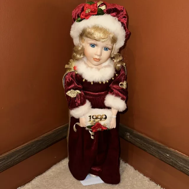 Heritage Signature Collection Porcelain Victorian “Christmas Doll” Caroline 1999
