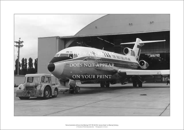 TAA First Boeing 727 A3 Art Print – Seattle Factory 1964 – 42 x 29 cm Poster