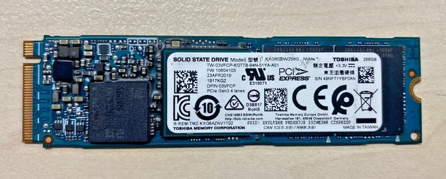 Kxg60znv256g Kioxia Specs Used Toshiba XG6 256GB NVMe M.2 SSD