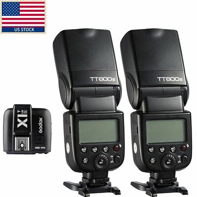US 2x Godox TT600S GN60 2.4G Camera Flash Speedlite+ X1T-S Transmitter for Sony