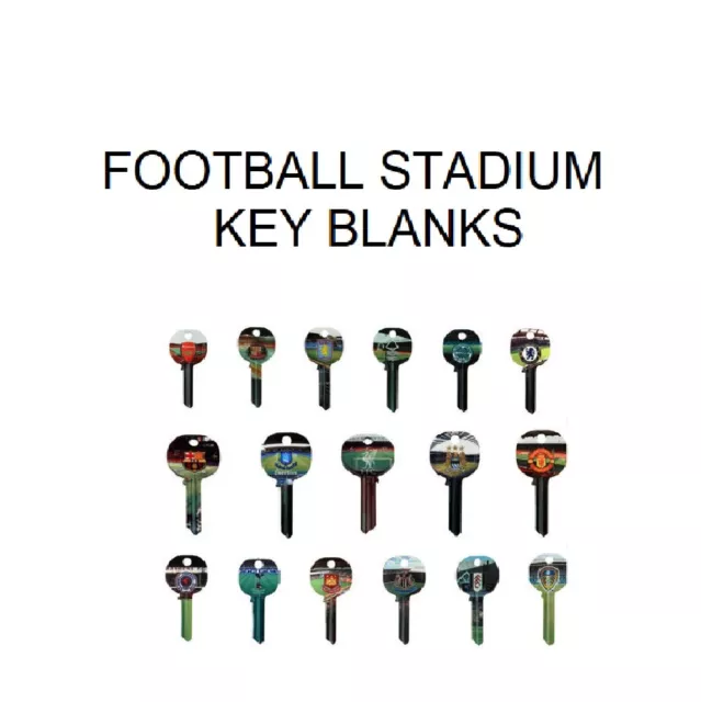 Licensed Sports Football Painted Club Stadium Front Door Keys Lock Key Blank