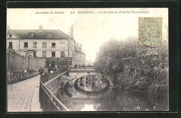CPA Essonne, La Riviere au Pont de Chantemerie