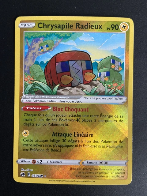 Carte Pokémon Chrysapile radieux 051/159 zénith suprême neuve fr