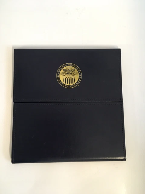 World Reserve Monetary Exchange Navy Blue Presidential Coin Dollar Album Book