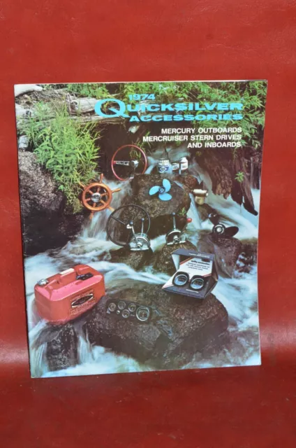 Vtg 1974 Quicksilver Accessories Boat Orig Sales Brochure Books Catalog Mercury