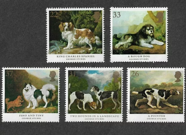 Art- George Stubbs - Dogs Famous Paintings  set mnh Great Britain