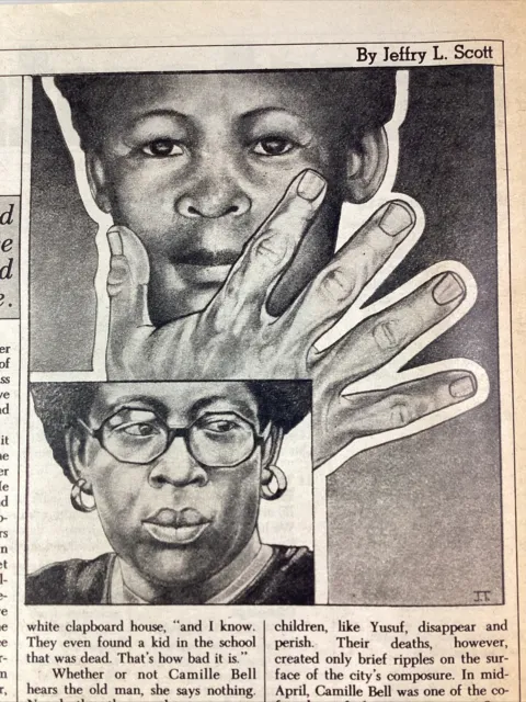 Atlanta GA Print Article 1980 AJC Child Murders Camille Bell
