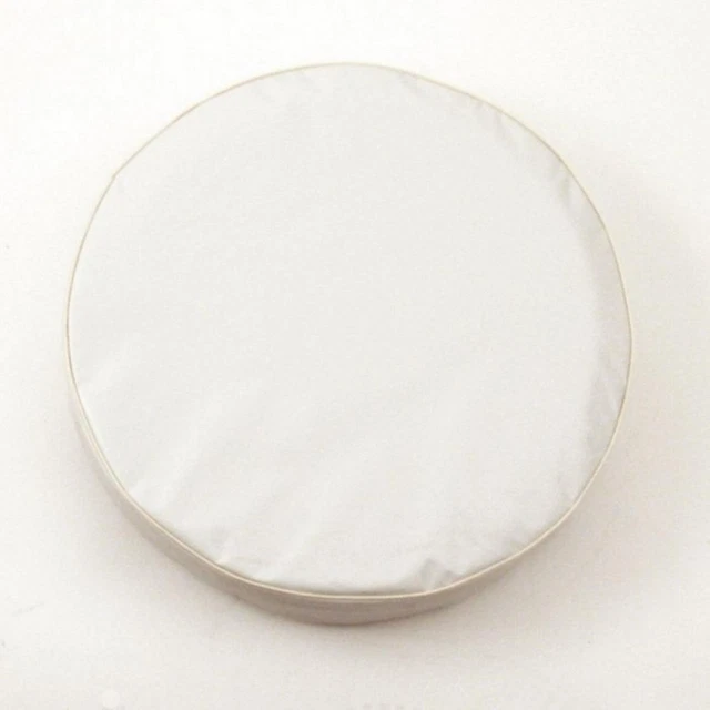 Holland Bar Stool Tire Cover With White Vinyl Finish TCJWT