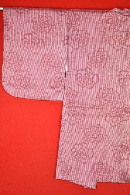 Vintage Japanese Kimono Silk Antique BORO HAORI Kusakizome Woven/A899/400 8