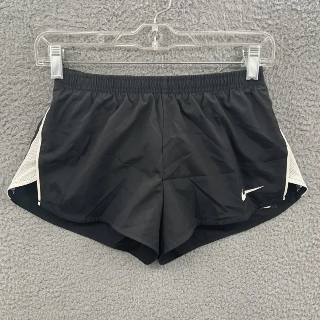 Nike Shorts Boys Medium Black White Running Track Athletic Dry Challenger Split