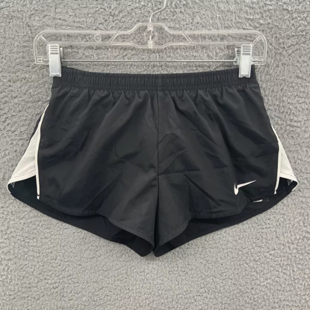 Nike Shorts Boys Medium Black White Running Track Athletic Dry Challenger Split