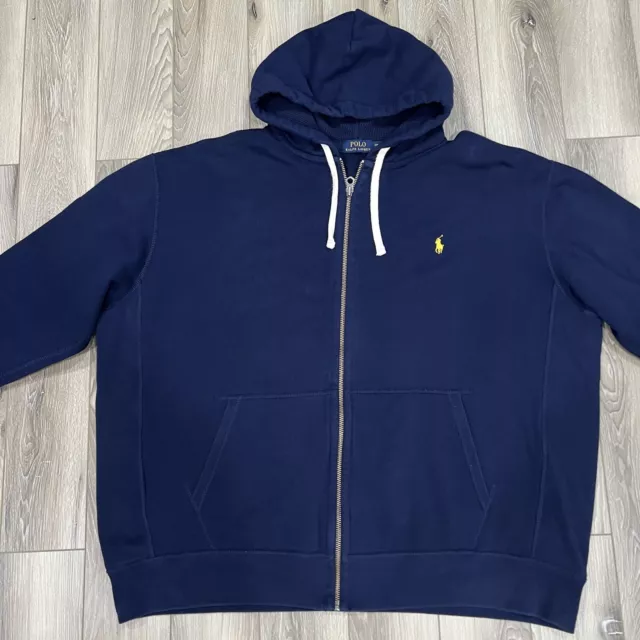 Polo Ralph Lauren Classic Fleece Full-Zip Hoodie, Cruise Navy, 3XB BIG