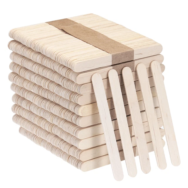 Holzhandwerksstäbchen, 3,6 Zoll Holzstäbchen für DIY-Projekte, 500er Packung