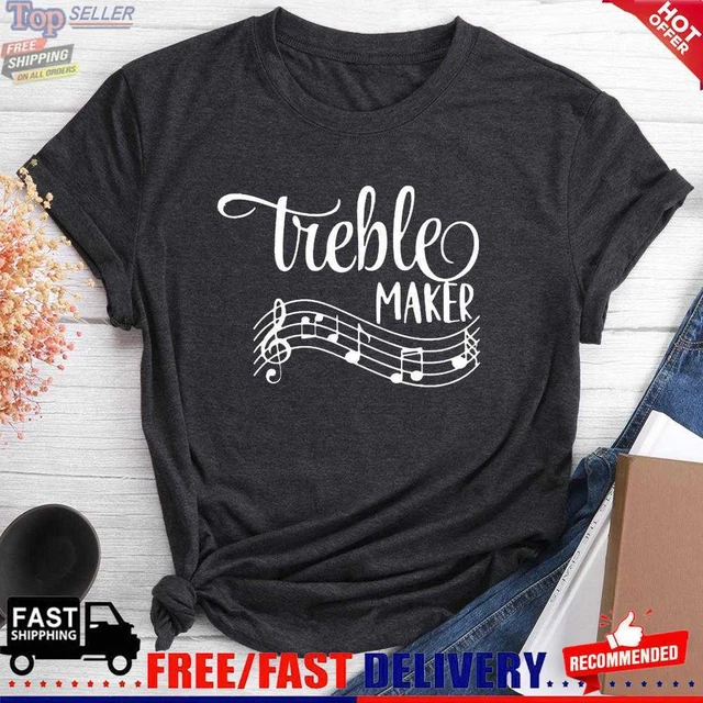 Funny Musician Treble Maker T-shirt-015073-Hemp Grey-M