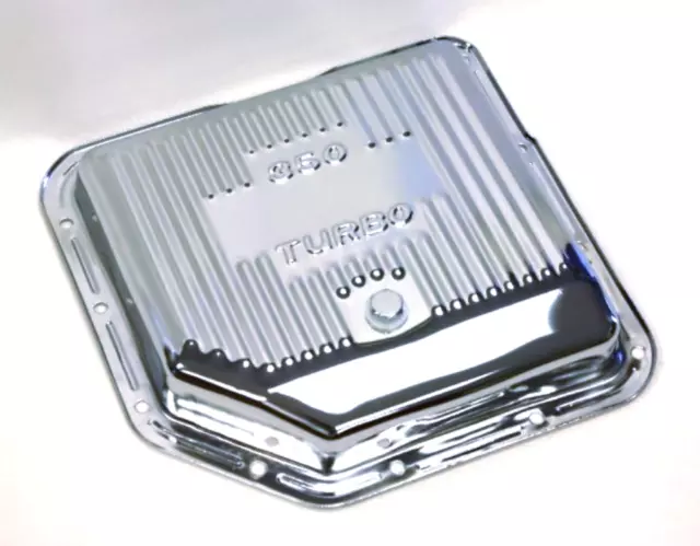 Chrome Transmission Pan, Fits GM/Chevy Turbo TH-350 Camaro/Impala/Malibu