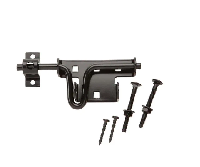 Everbilt Heavy Duty Steel Black Slide Bolt Weld Metal Gate Door Latch 15261