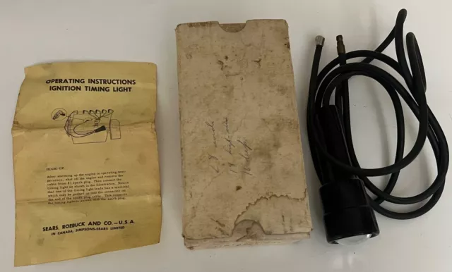Vintage Allstate Timing Light 9080 with original box and instructions