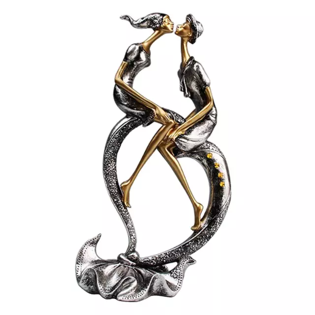 Baiser Couple Amoureux Statue Figurine En Résine Artisanat Ornements