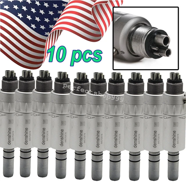 10pc CLASSIC Dental Slow Low Speed Handpiece E-type Air Motor 4 Hole A+ US SHIP