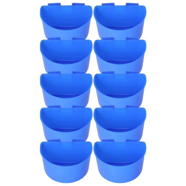 10pcs Piccioni Alimentazione Tazze Di Plastica Sicuro Uccello Appeso Aliment DB3