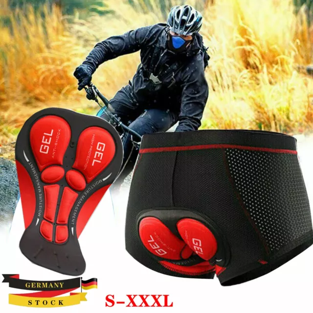 5D Gel Fahrradhose Herren Damen Sitzpolster Radhose Radlerhose Unterhose Pants