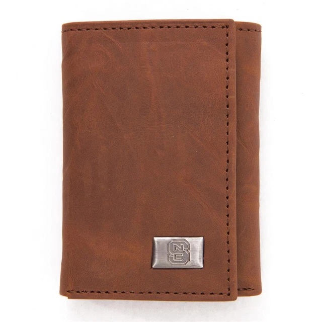NCSU NC State Wolfpack Wallet Trifold Leather Wallet