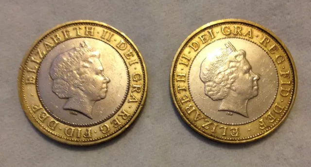 DOUBLE SIDED COIN TWO POUND £2 Heads or Tails  MADE FROM REAL COINS