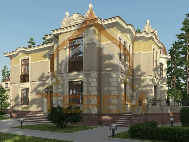 working project. Individual residential building with a total area of 624.87 m2