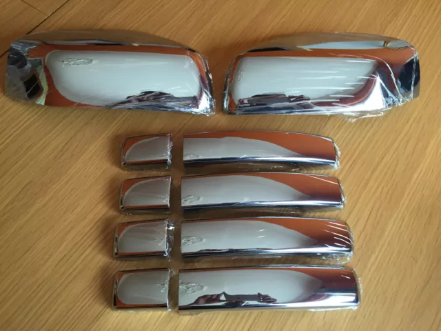 Chrome Door Handle Wing Mirror Covers Fits Land Rover Discovery 3 Freelander 2