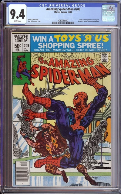 Amazing Spider-Man #209 CGC 9.4 NEWSSTAND EDITION *1ST CALYPSO, WHITE PAGES*