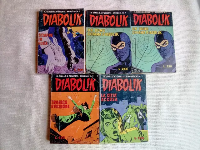 Diabolik anno XIII (1974)originali cadauno,buoni.