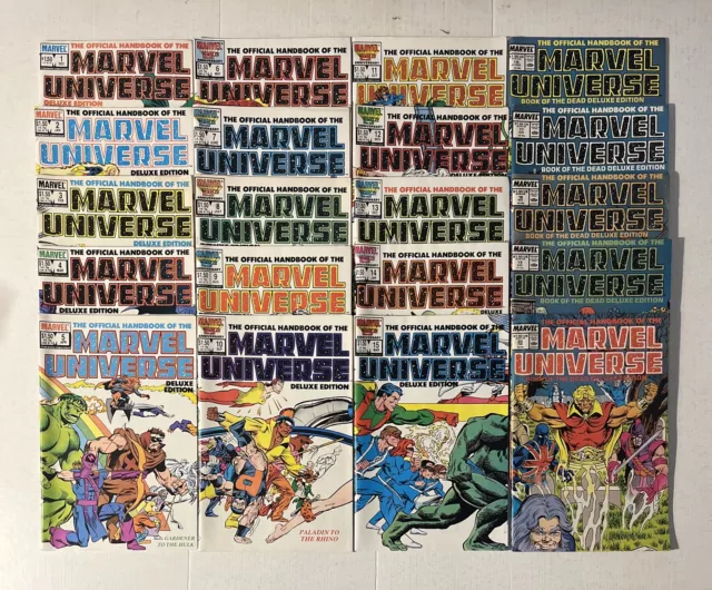 The Official Handbook Marvel Universe Deluxe Edition #1-20 Complete Set VF