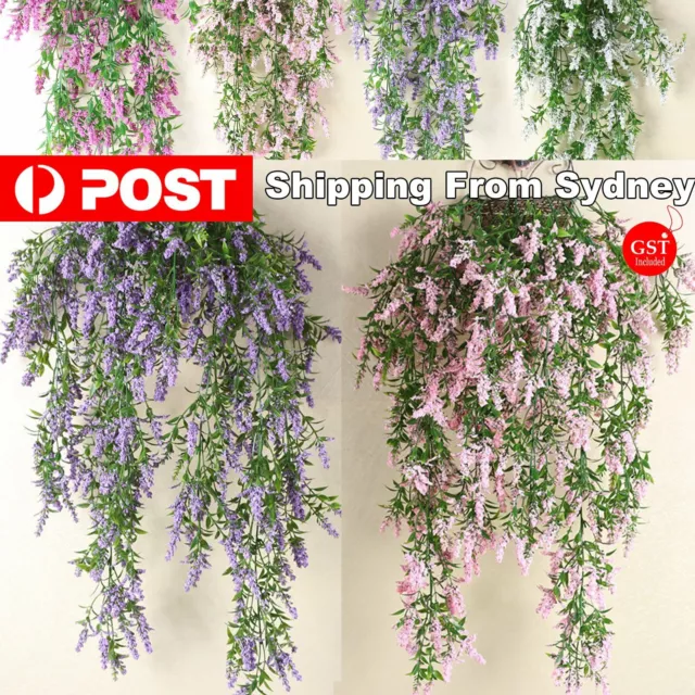 2X Artificial Ivy Flower Vine Garland Hanging Home Garden Trailing Basket Plants