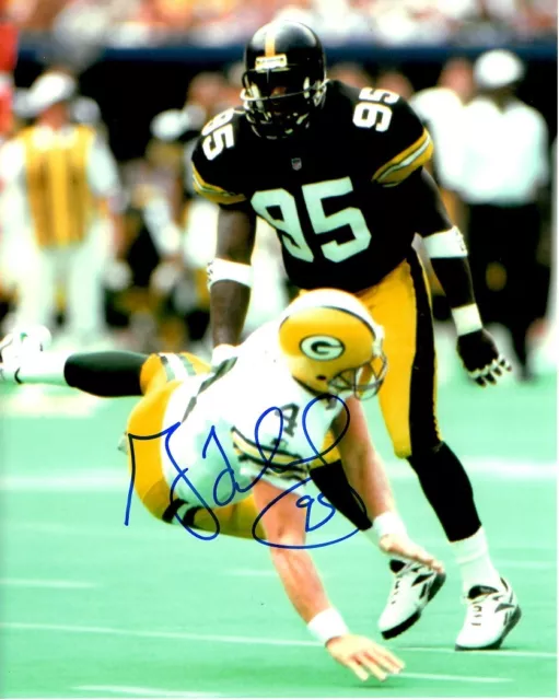 Lot of (2) Signed Steelers Linebacker 8x10 Photos with (1) Greg Lloyd & (1) Jason  Gildon (SOP COA)