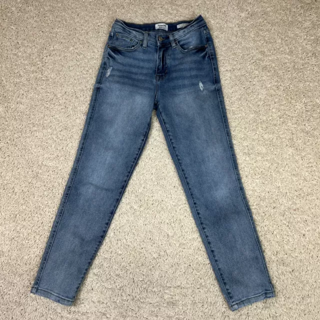 Kensie Jeans Womens Size 26 Blue Skinny Crop Denim Med Wash Mid Rise