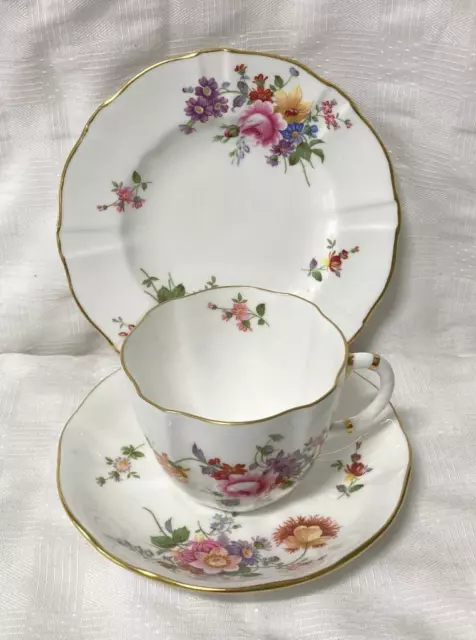 Royal Crown Derby Derby Posies Trio Bone China Tea Cup saucer plate #3