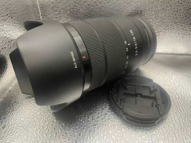 Sony SEL E 18-135mm F/3.5-5.6 OSS Lens w/Hood & Caps 100% Mint Condition WOW!