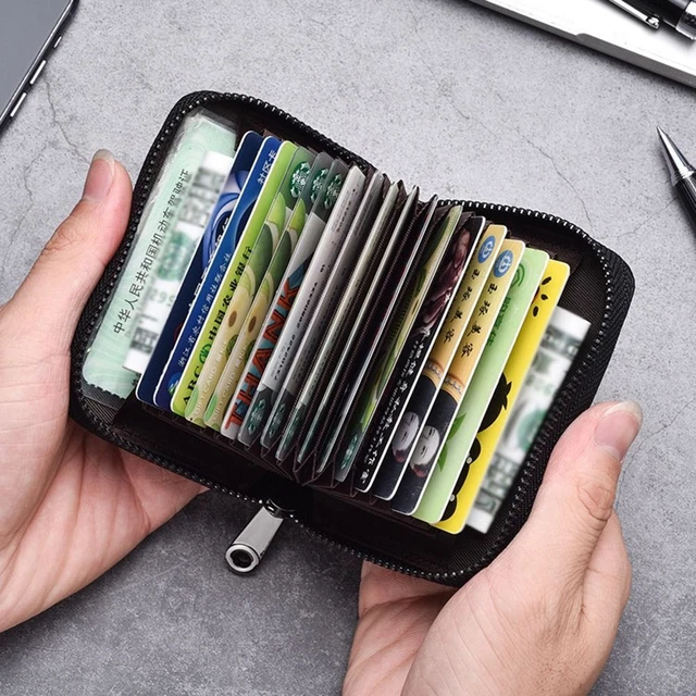 SUPPORTO CARTE ORGANO pelle pu titolare carte di credito donna uomo EUR