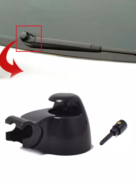Car Accessories Rear Windscreen Wiper Arm Washer Cover Cap + Nozzle Jet For VW
