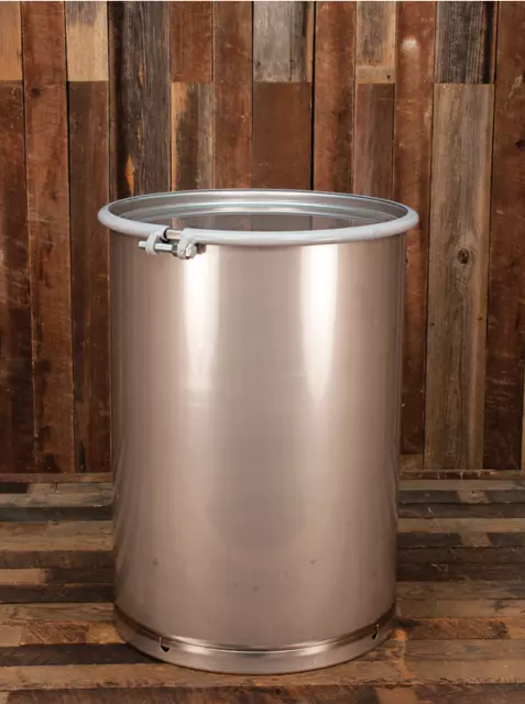 55 Gallon 316 NEW Stainless Steel Open Head Barrel (1.0mm)