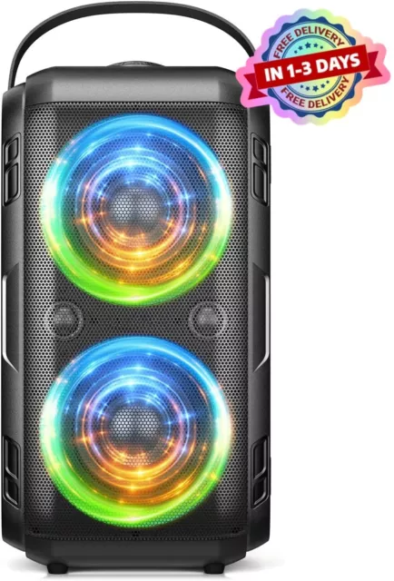 Bocina Bluetooth Grande Altavoces Recargable Con Luces Multicolor Para  Fiesta US
