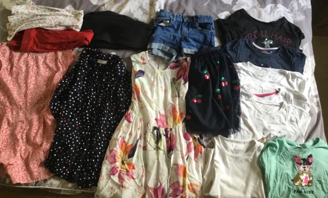 girls 6-7 years bundle-15 items jumpsuits, t shirts, leggings,dress and skirt