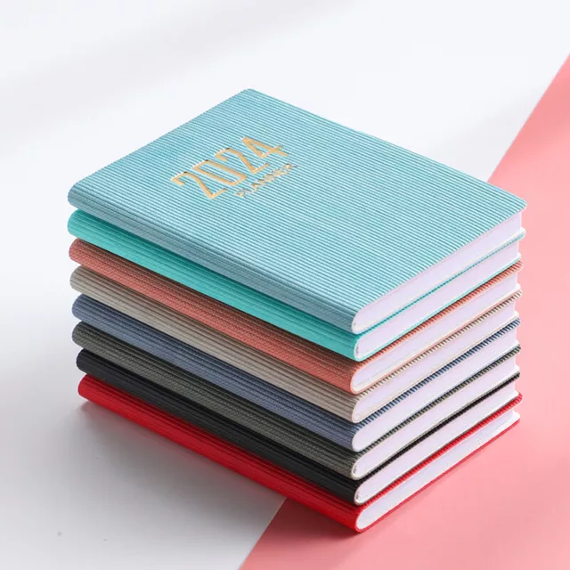 2024 Notebook A7 Agenda Weekly Office Notepad Pocket Book Planner Diary Paper