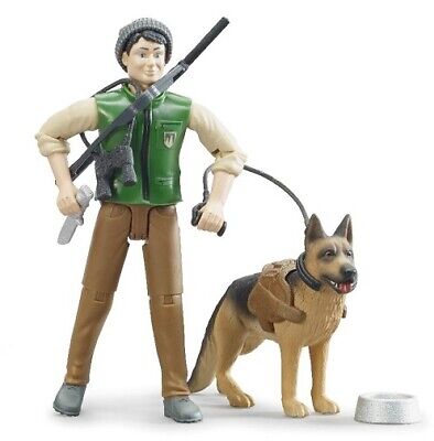 Agent forestier avec chien et accessoires,BRU62660, échelle1/16,BRUDER